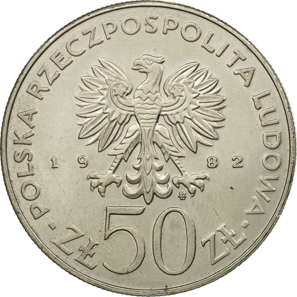 Poland | 50 Złotych Coin | Bolesław III Krzywousty | Eagle | KM133 | 1982