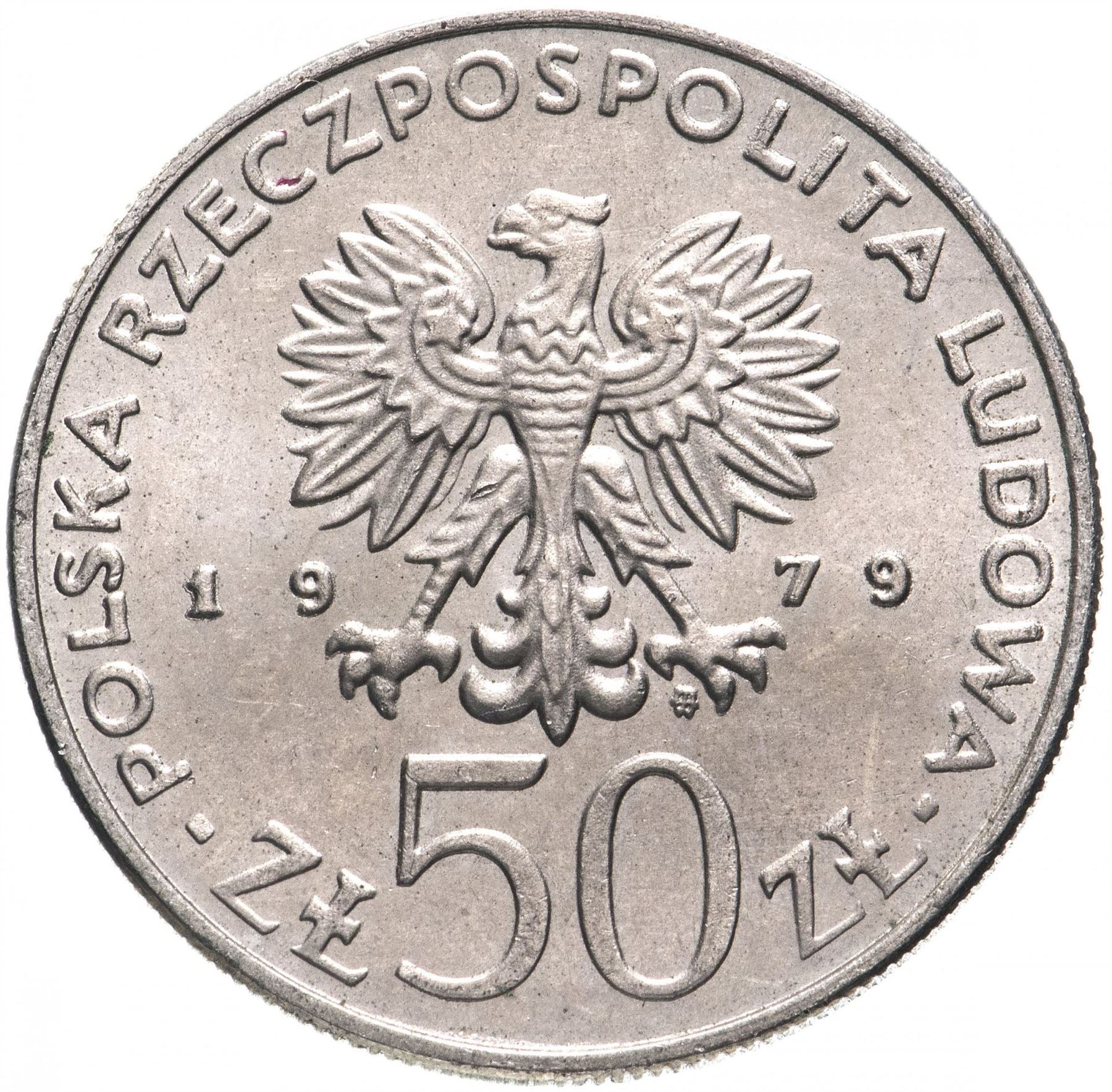 Poland | 50 Złotych Coin | Duke Mieszko I | Eagle | KM100 | 1979