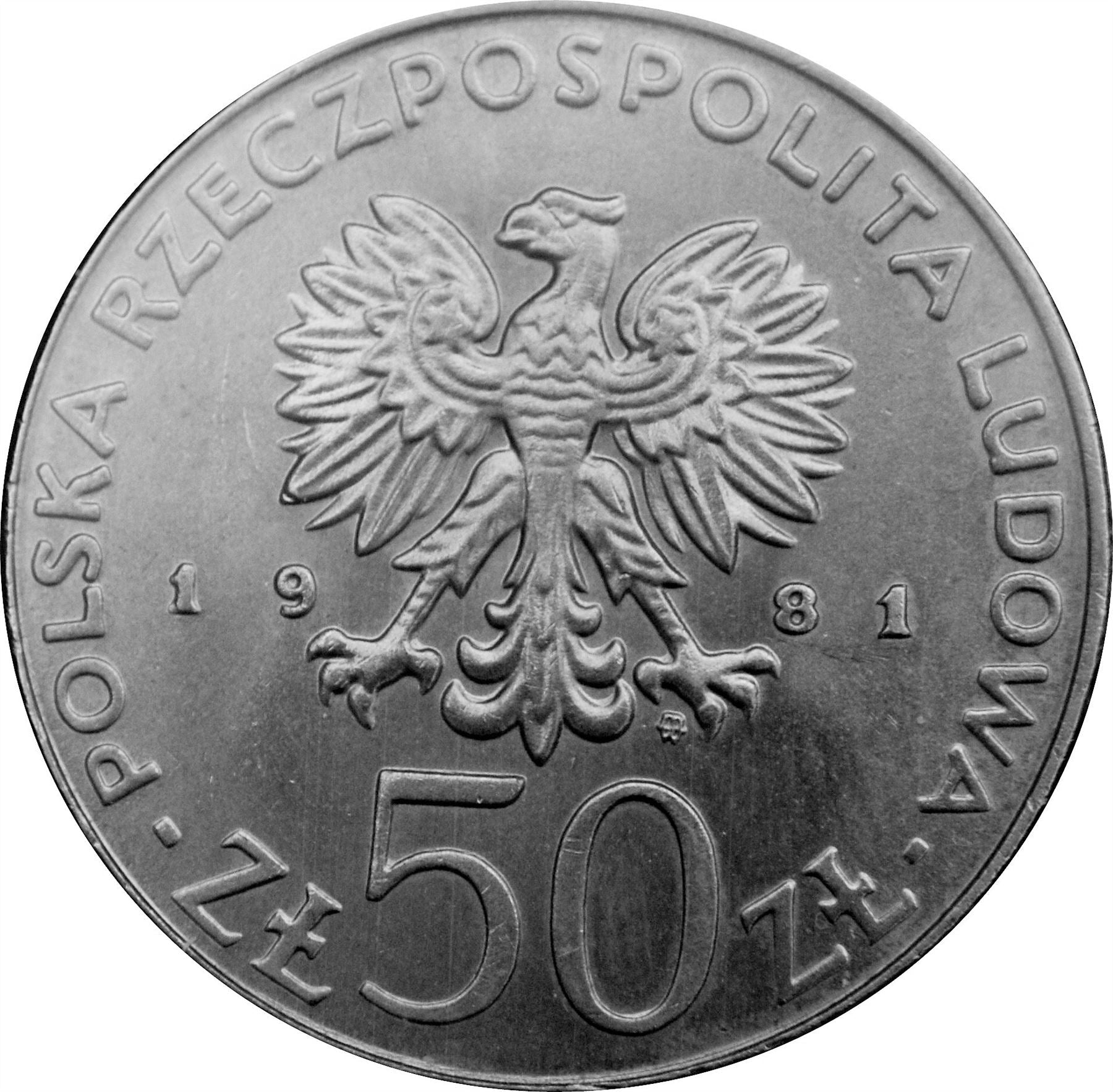 Poland | 50 Złotych Coin | Władysław I Herman | Eagle | KM128 | 1981