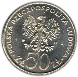 Poland | 50 Zlotych | General Wladyslaw Sikorski | Polish Eagle | 1981