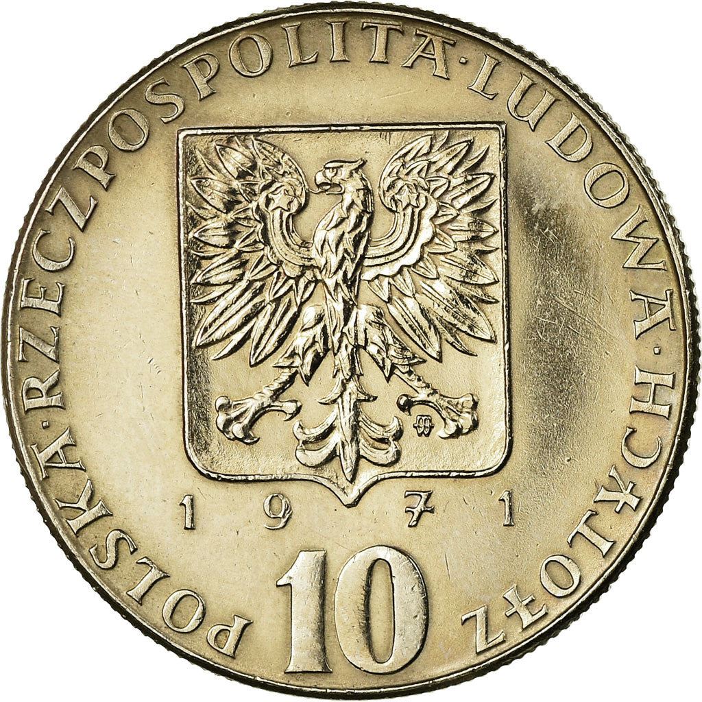 Polish 10 Zlotych Coin | FAO | Atlantic Turbot Fish | Poland | 1971