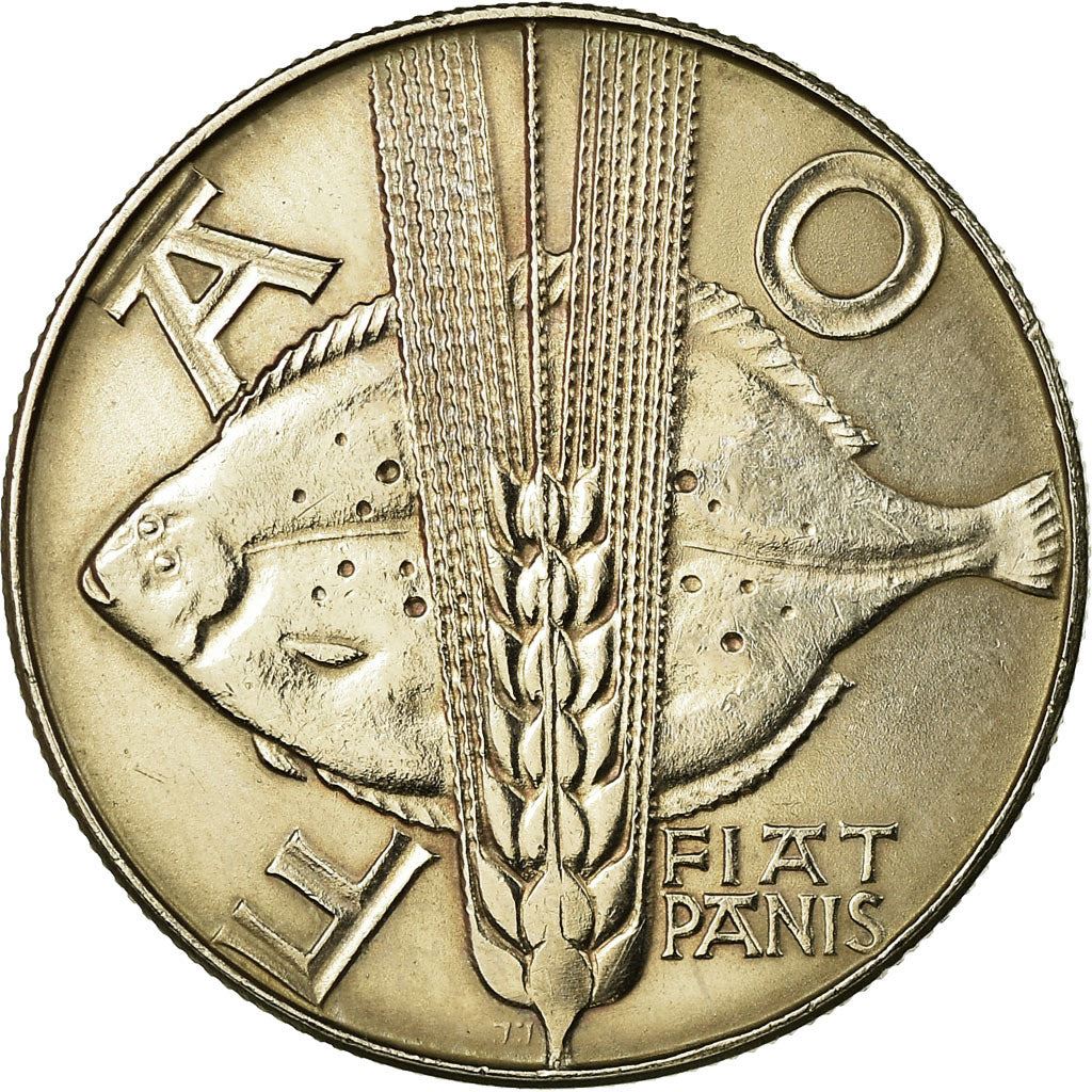 Polish 10 Zlotych Coin | FAO | Atlantic Turbot Fish | Poland | 1971