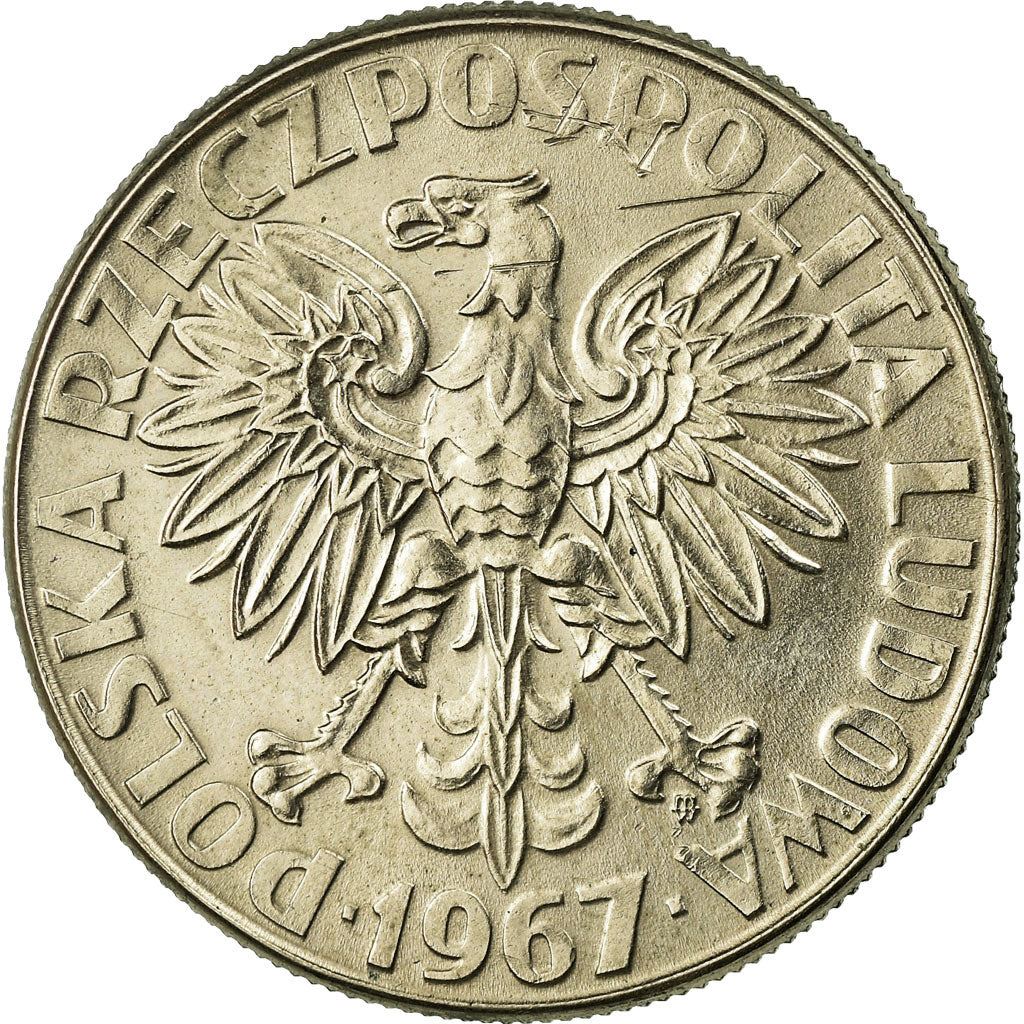 Polish 10 Zlotych Coin | Maria Sklodowska | Marie Curie | Eagle | Poland | 1967