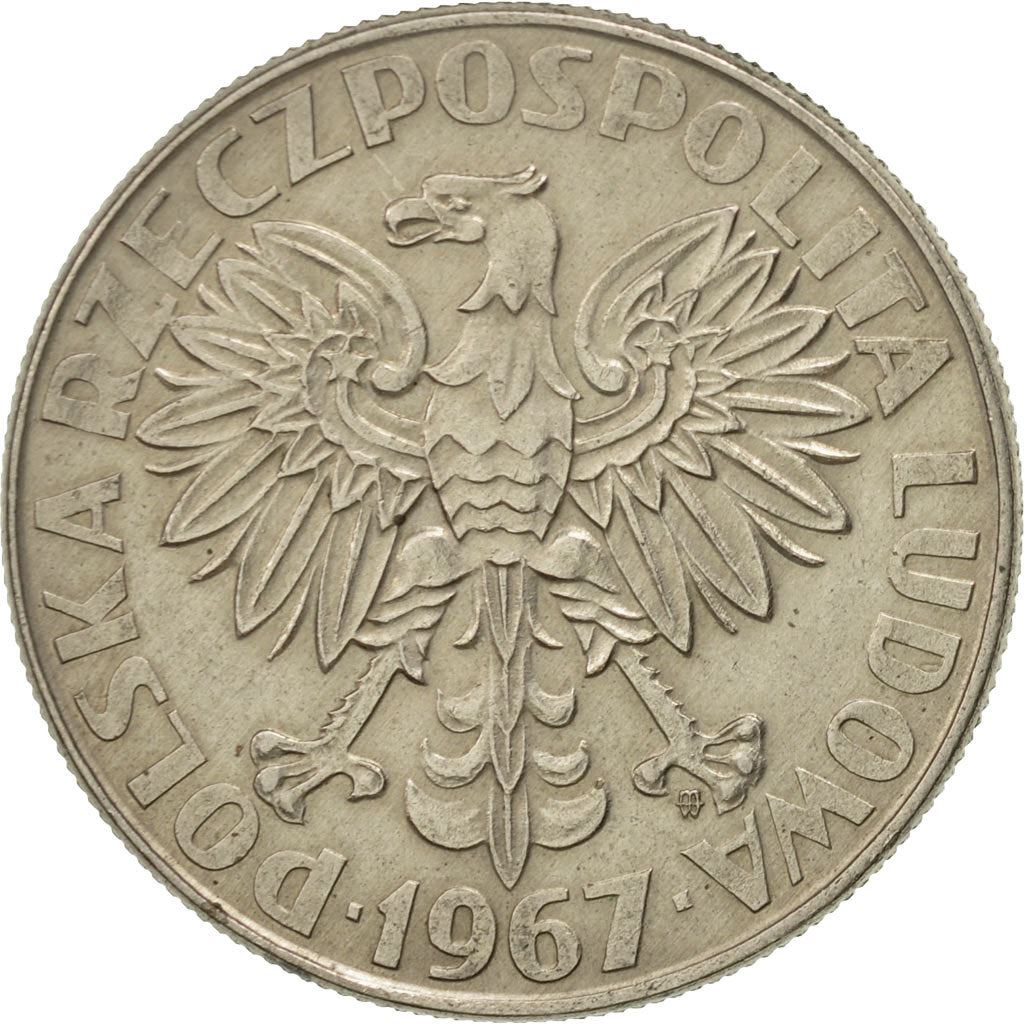 Polish 10 Zlotych Coin | Maria Sklodowska | Marie Curie | Eagle | Poland | 1967