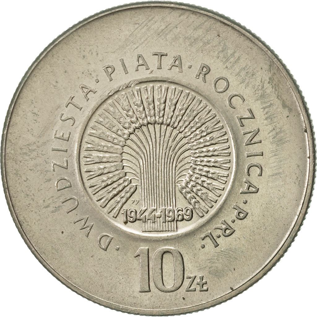 Polish 10 Zlotych Coin | People Republic of Poland | Eagle | Poland | 1969