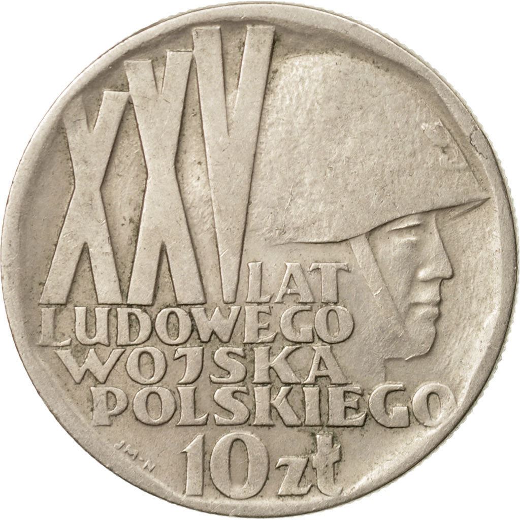 Polish 10 Zlotych Coin | Polish Army Anniversary | Soldier | Poland | 1968