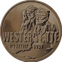 Polish 2 Zlote Coin | Westerplatte | Soldiers | Map | Eagle | Poland | 2009