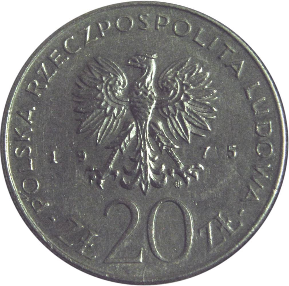 Polish 20 Zlotych Coin | Womens Year | Eagle | Poland | 1975