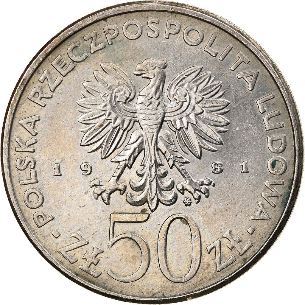 Polish 50 Zlotych Coin | FAO | World Food Day | Eagle | Poland | 1981