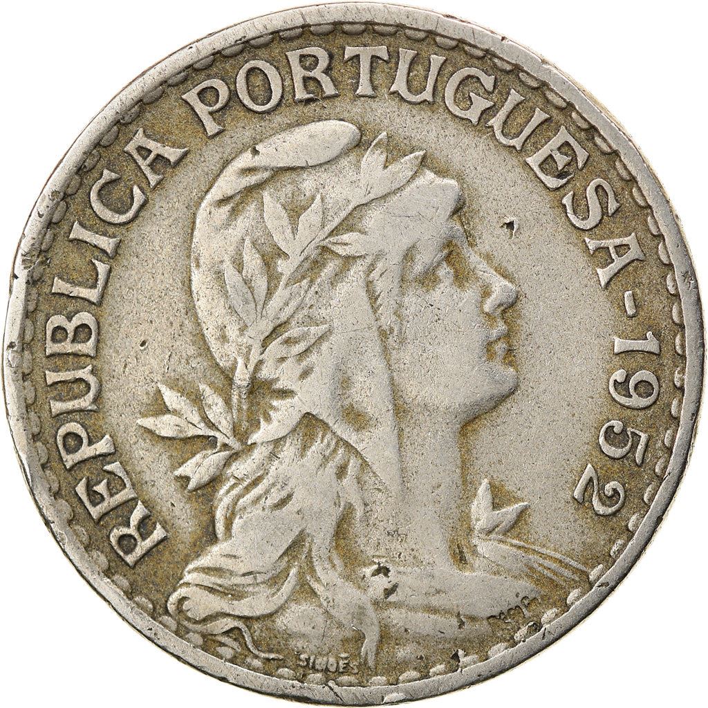 Portugal 1 Escudo Coin | Republica Head | KM578 | 1927 - 1968