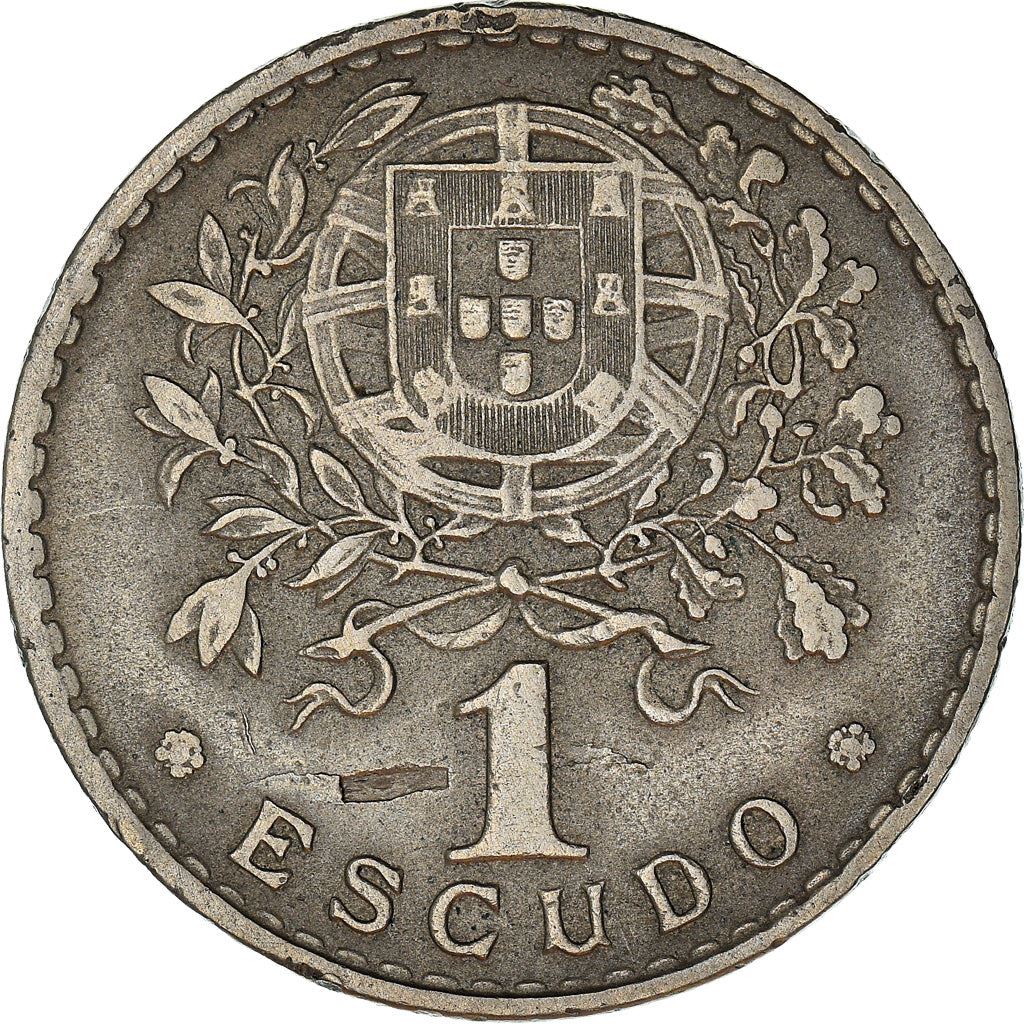 Portugal 1 Escudo Coin | Republica Head | KM578 | 1927 - 1968