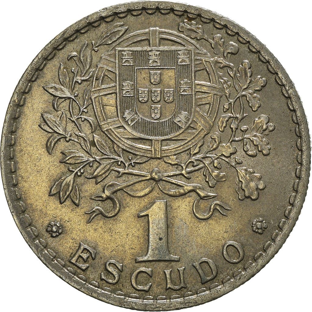 Portugal 1 Escudo Coin | Republica Head | KM578 | 1927 - 1968