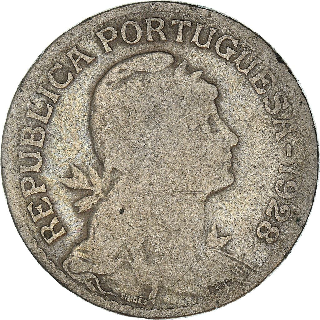 Portugal 1 Escudo Coin | Republica Head | KM578 | 1927 - 1968