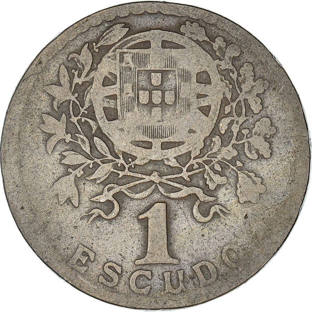 Portugal 1 Escudo Coin | Republica Head | KM578 | 1927 - 1968