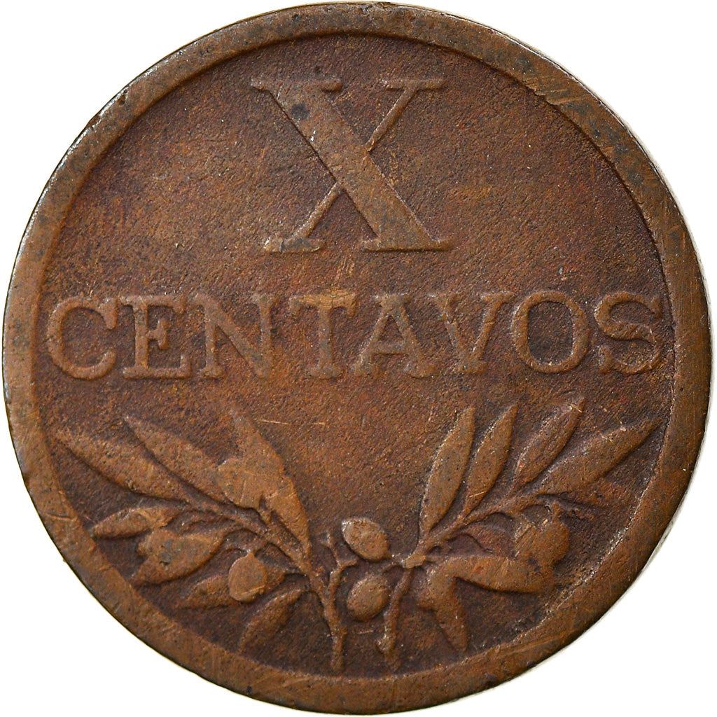 Portugal 10 Centavos Coin | Cross | Olive Branch | KM583 | 1942 - 1969