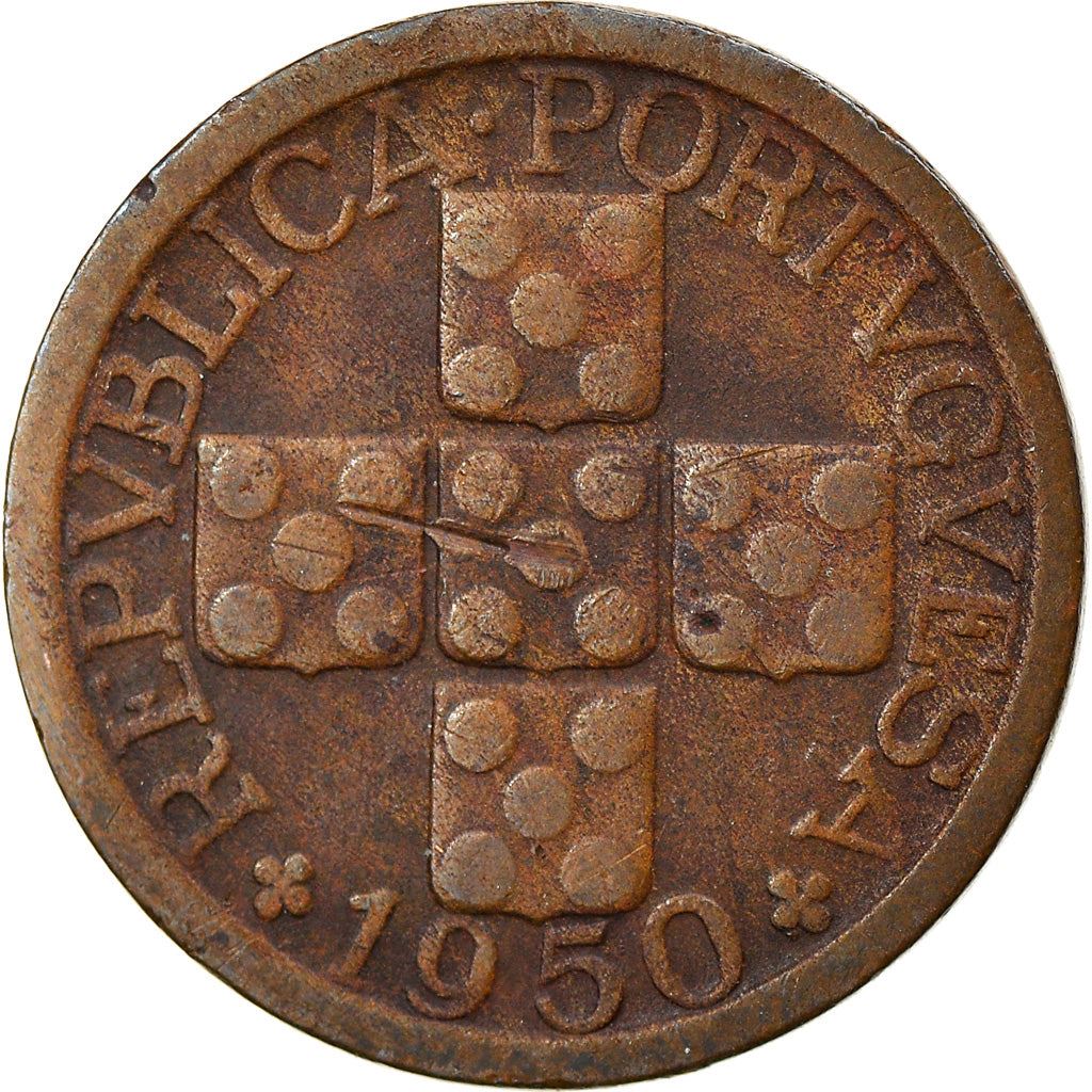 Portugal 10 Centavos Coin | Cross | Olive Branch | KM583 | 1942 - 1969