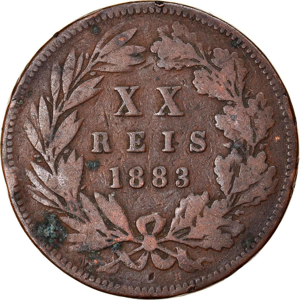 Portugal | 20 Reis Coin | King Luiz I | KM527 | 1882 - 1886