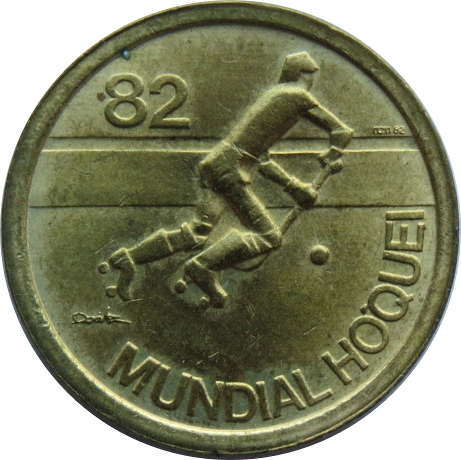 Portugal Coin Portuguese 1 Escudo | Roller Hockey Championship | KM612 | 1982