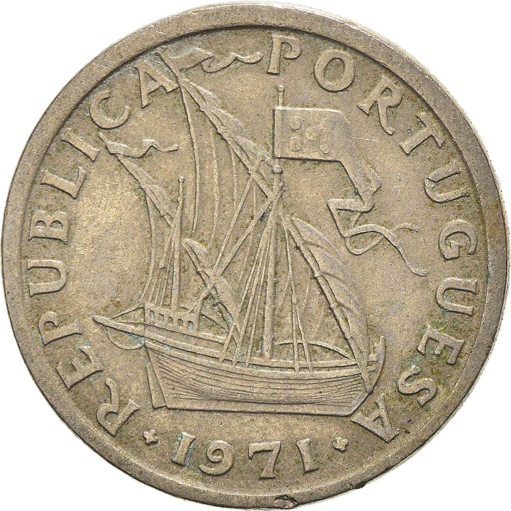 Portugal Coin Portuguese 2.50 Escudos | Sailing Ship | KM590 | 1963 - 1985