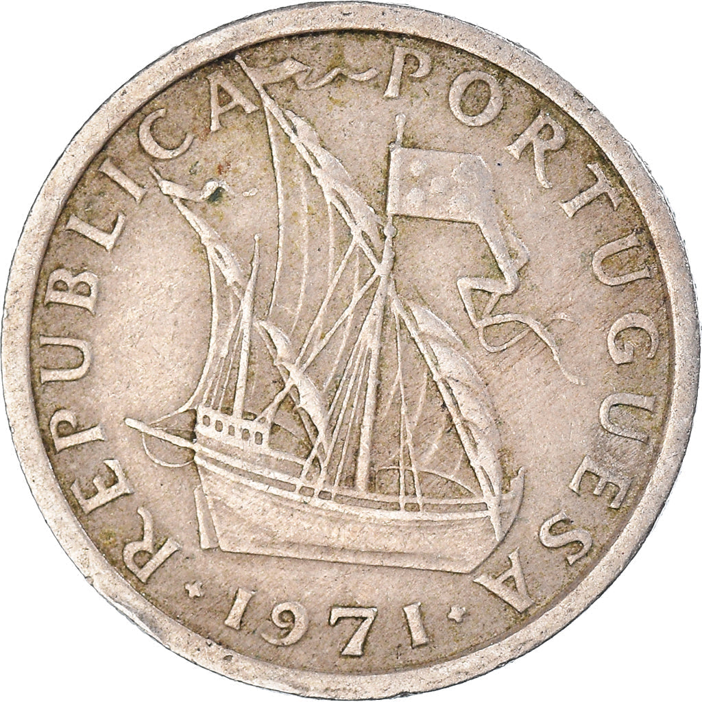 Portugal Coin Portuguese 2.50 Escudos | Sailing Ship | KM590 | 1963 - 1985