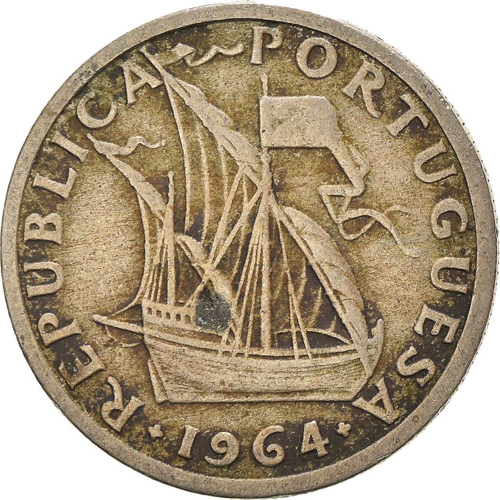 Portugal Coin Portuguese 2.50 Escudos | Sailing Ship | KM590 | 1963 - 1985