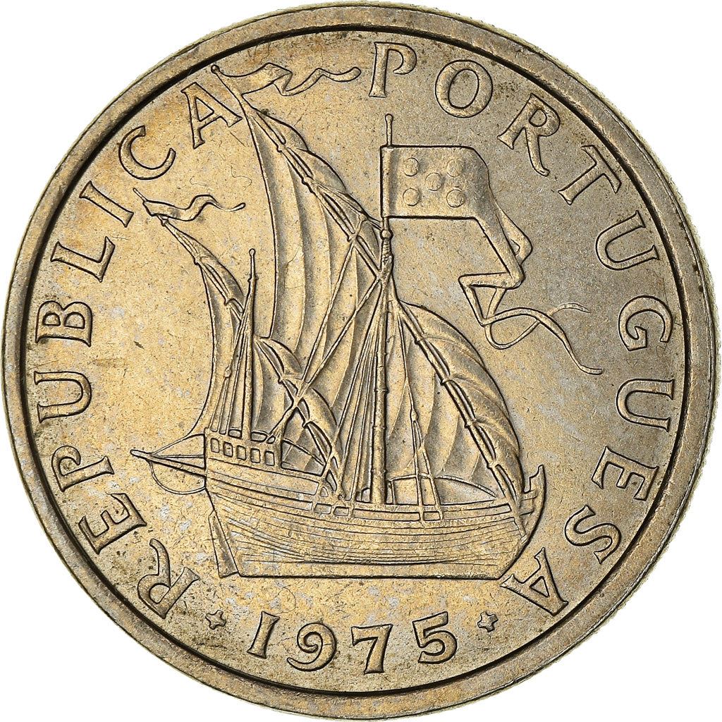 Portugal Coin Portuguese 5 Escudos | Ship | Stars | KM591 | 1963 - 1986