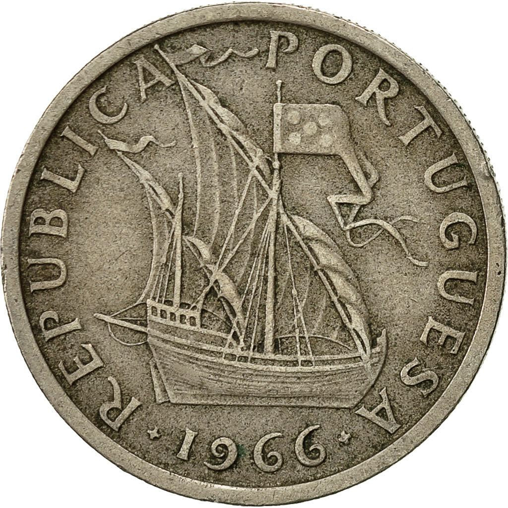 Portugal Coin Portuguese 5 Escudos | Ship | Stars | KM591 | 1963 - 1986