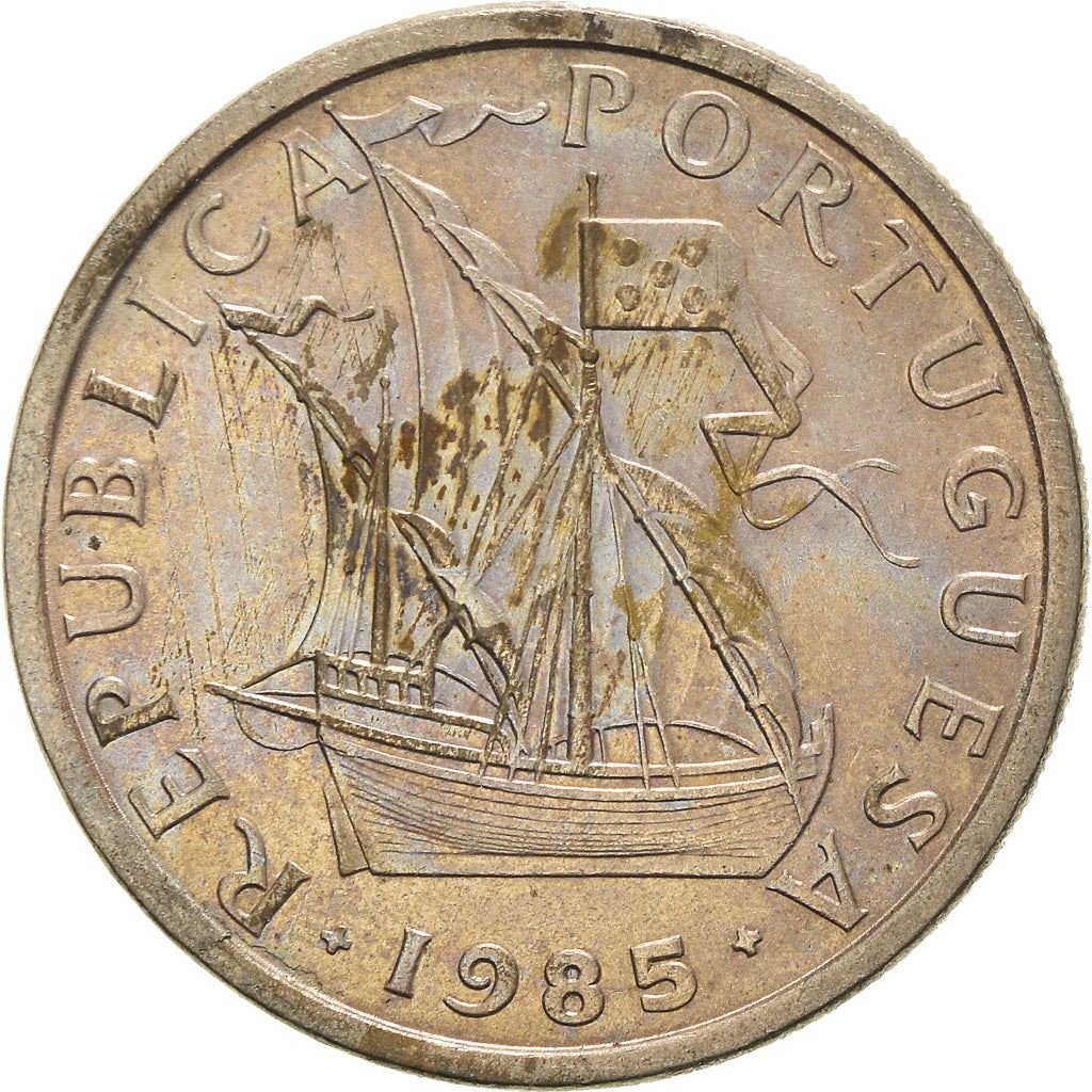 Portugal Coin Portuguese 5 Escudos | Ship | Stars | KM591 | 1963 - 1986