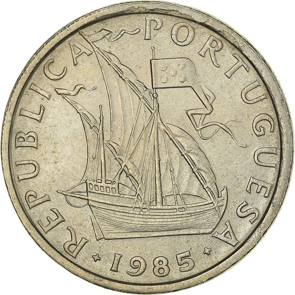 Portugal Coin Portuguese 5 Escudos | Ship | Stars | KM591 | 1963 - 1986