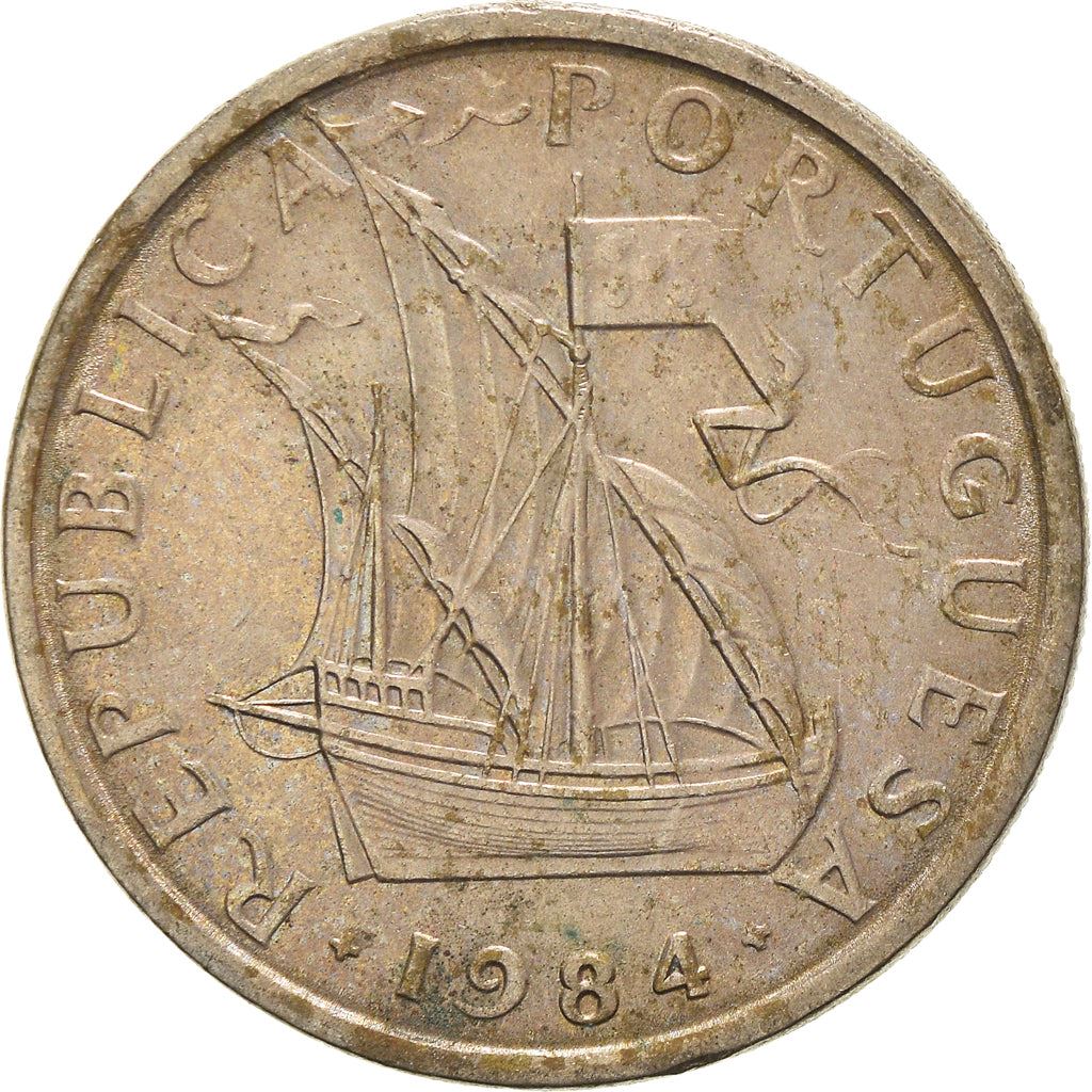 Portugal Coin Portuguese 5 Escudos | Ship | Stars | KM591 | 1963 - 1986