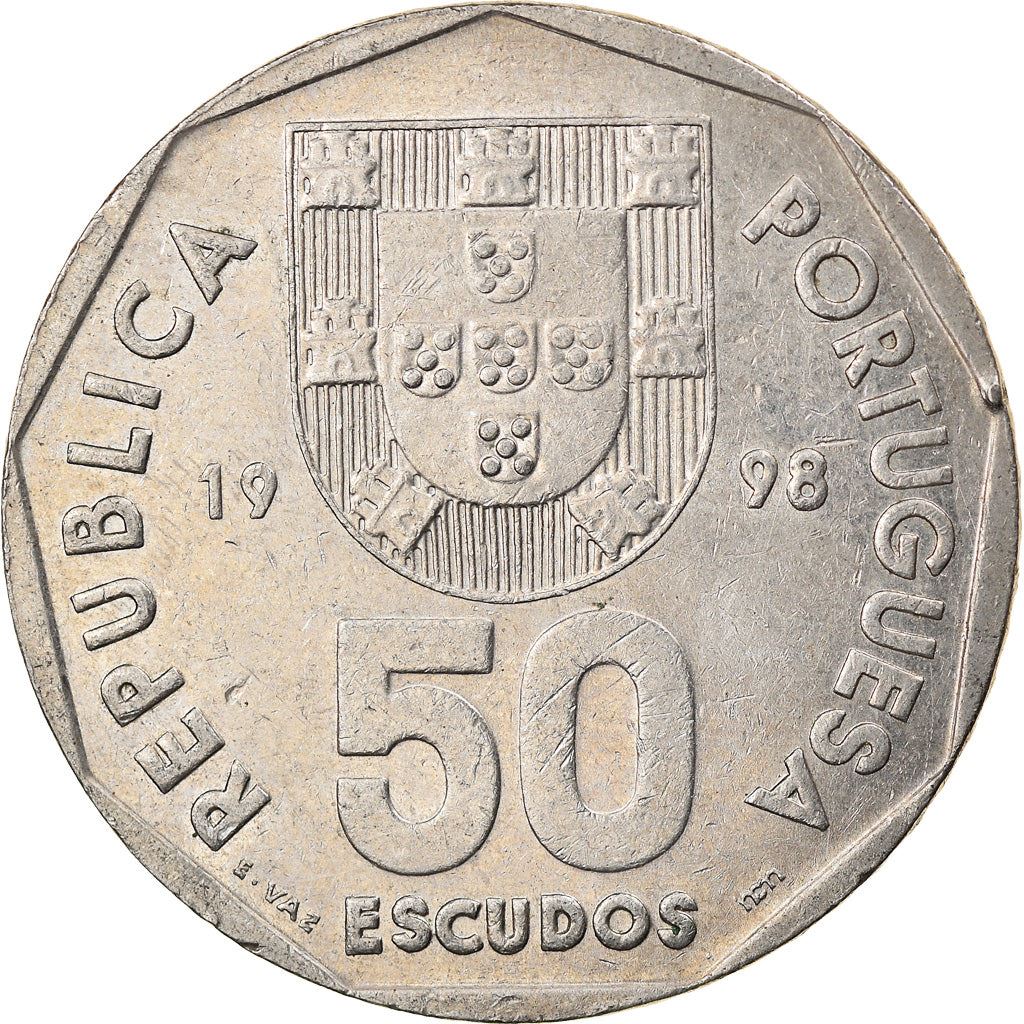 Portugal Coin Portuguese 50 Escudos | Ship | Fish | KM636 | 1986 - 2001