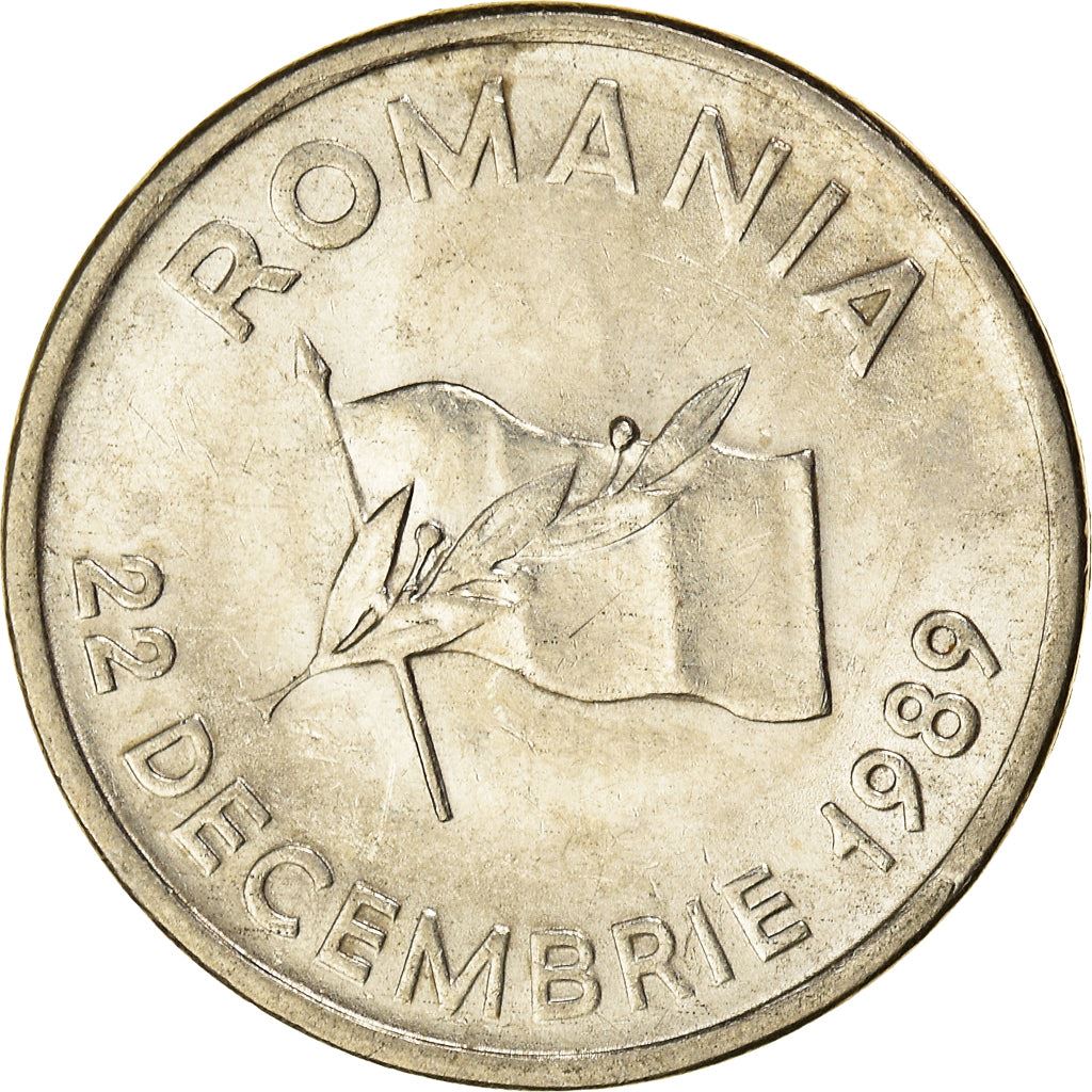 Romania Coin | 10 Lei | Revolution Anniversary | KM108 | 1990 - 1992