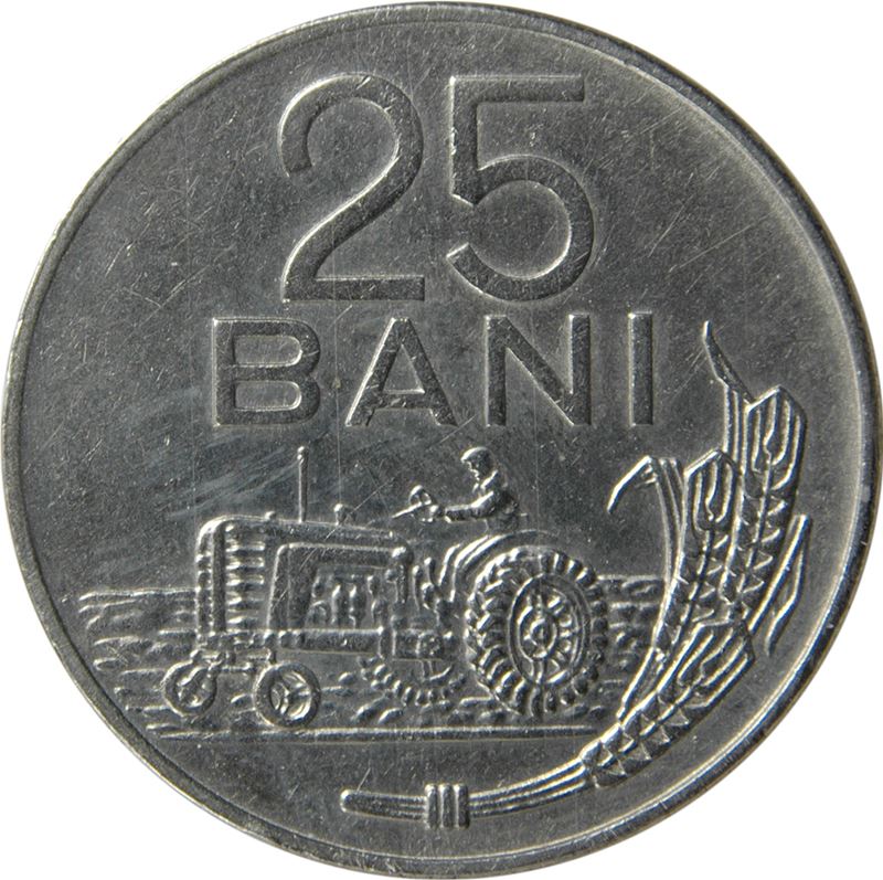 Romania Coin | 25 Bani | Tractor | KM94 | 1966