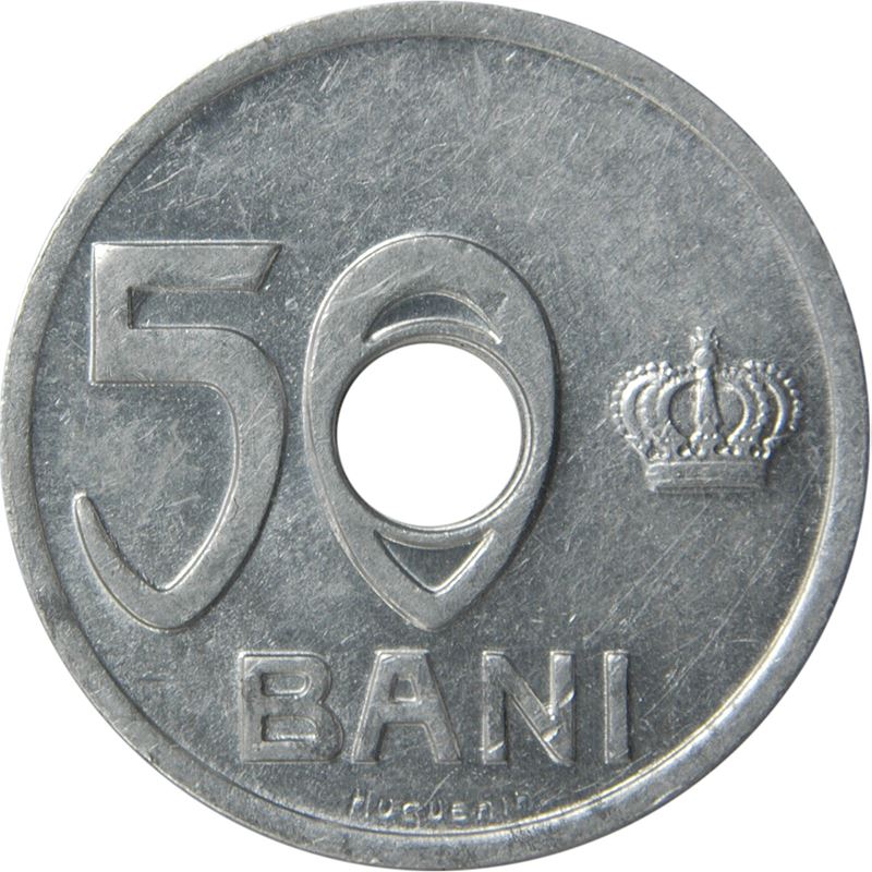 Romania Coin | 50 Bani | Ferdinand I | Eagle | KM45 | 1921