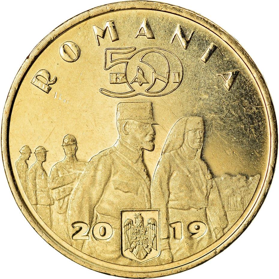 Romania Coin | 50 Bani | Queen Maria | King Ferdinand I | 2019