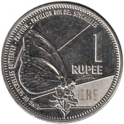 Seychelles | 1 Rupee Coin | Butterfly | Km:180 | 2016 - 2022