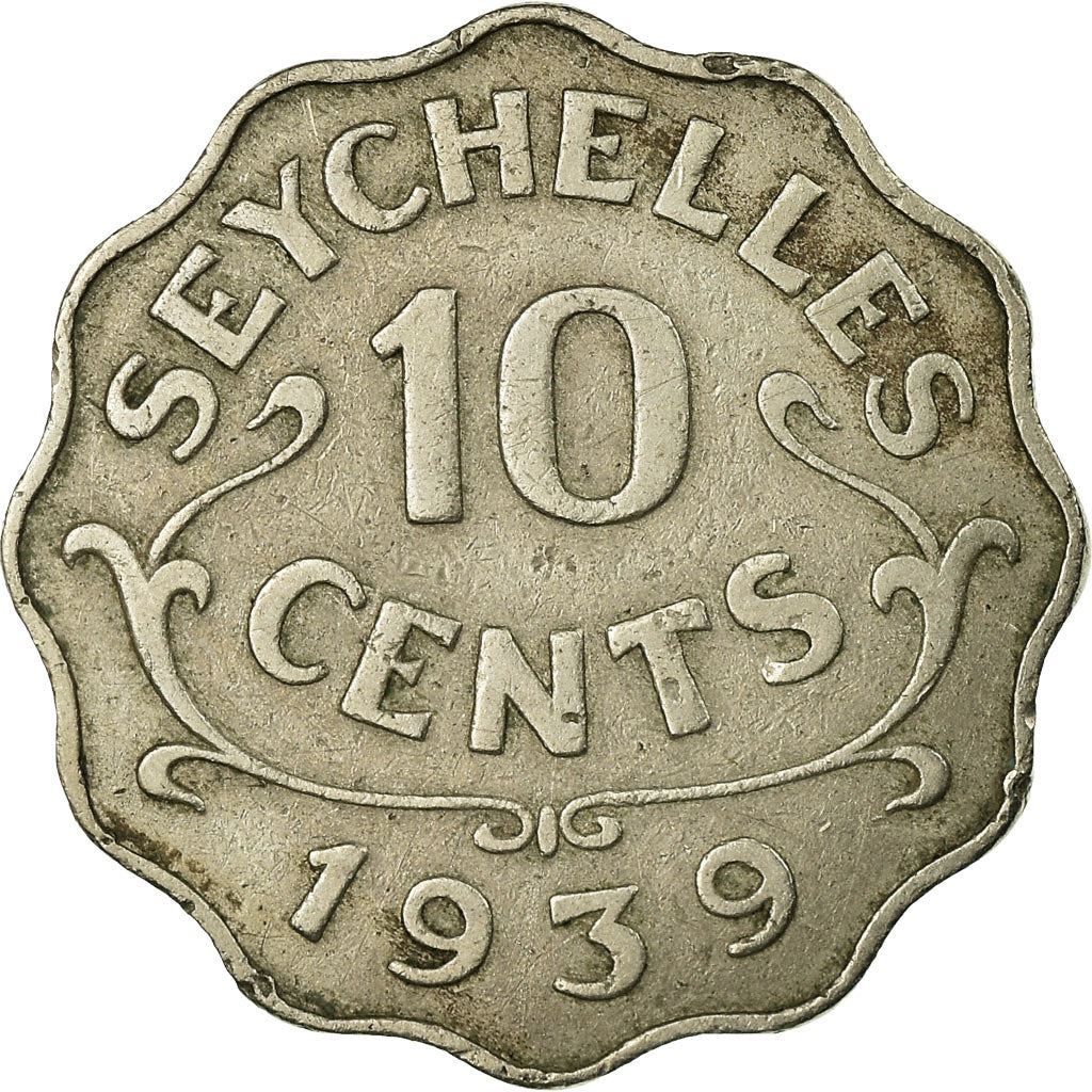 Seychelles | 10 Cents Coin | George VI | KM:1 | 1939 - 1944