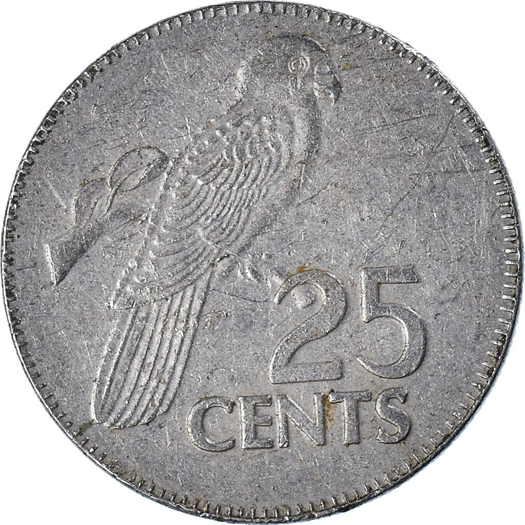 Seychelles | 25 Cents Coin | Black Parrot | KM49a | 1993 - 2012