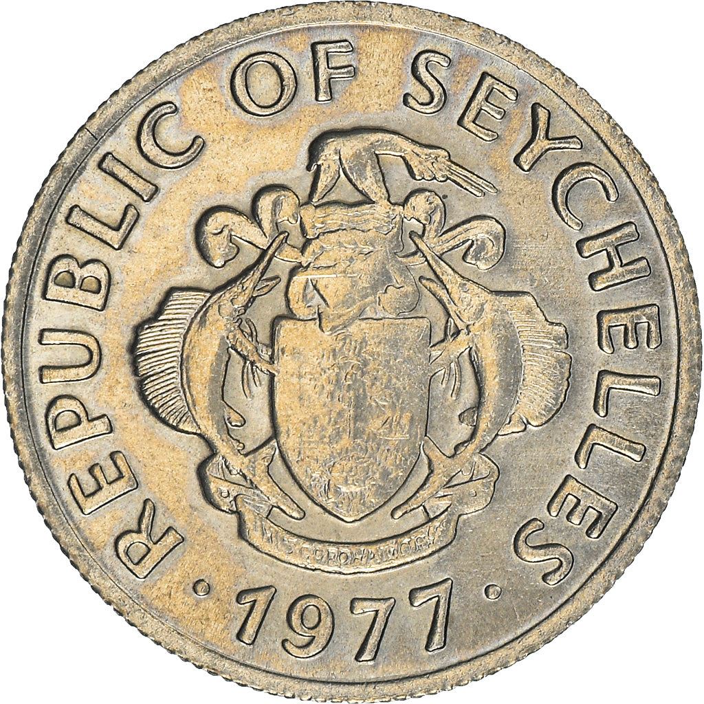 Seychelles | 25 Cents Coin | Parrot | Km:33 | 1977