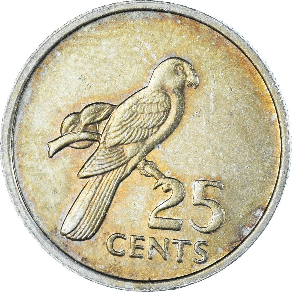 Seychelles | 25 Cents Coin | Parrot | Km:33 | 1977