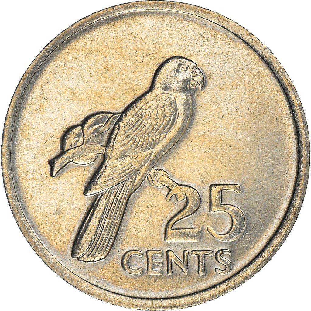 Seychelles | 25 Cents Coin | Parrot | Km:33 | 1977