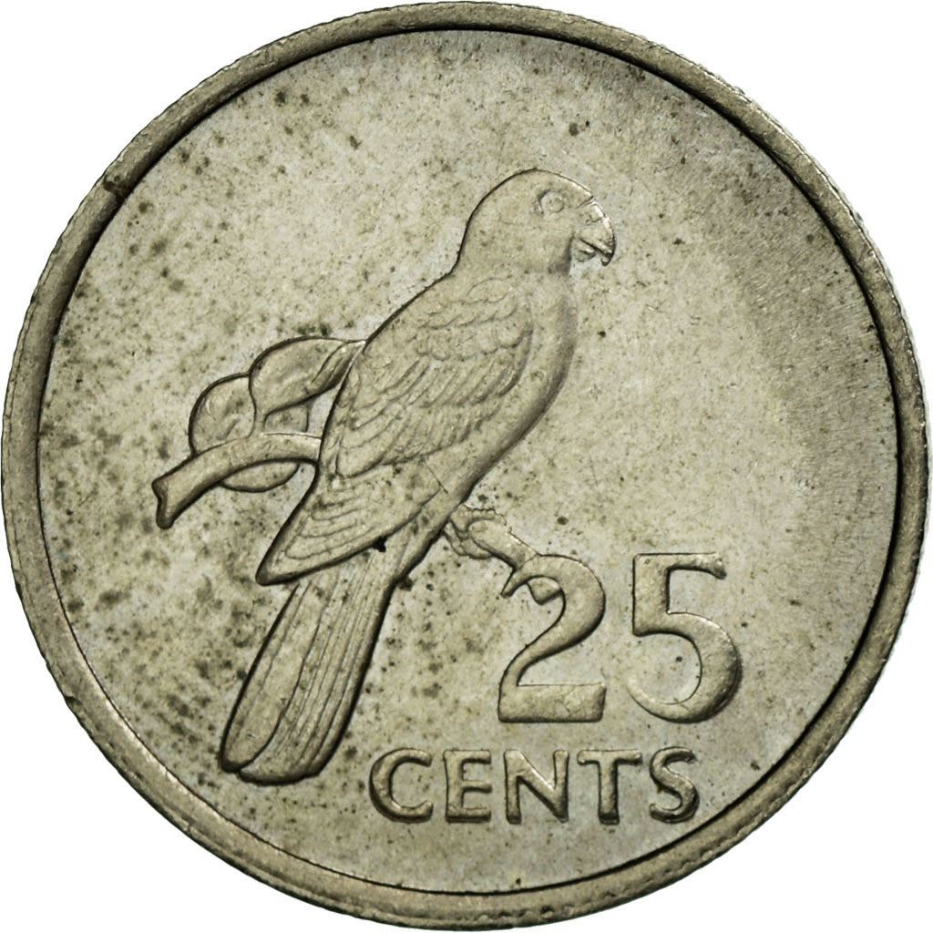 Seychelles | 25 Cents Coin | Parrot | Km:33 | 1977