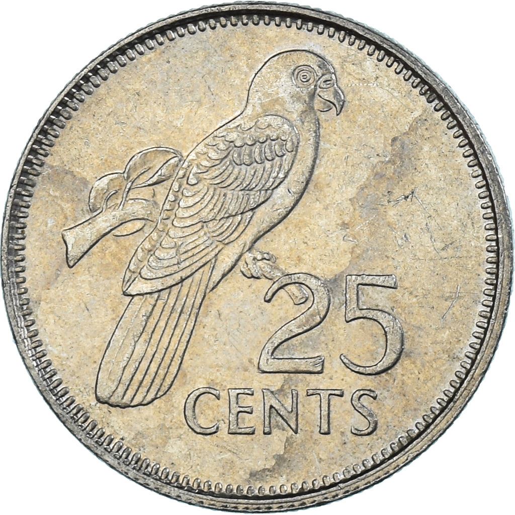 Seychelles | 25 Cents Coin | Parrot | Km:49 | 1982 - 1997