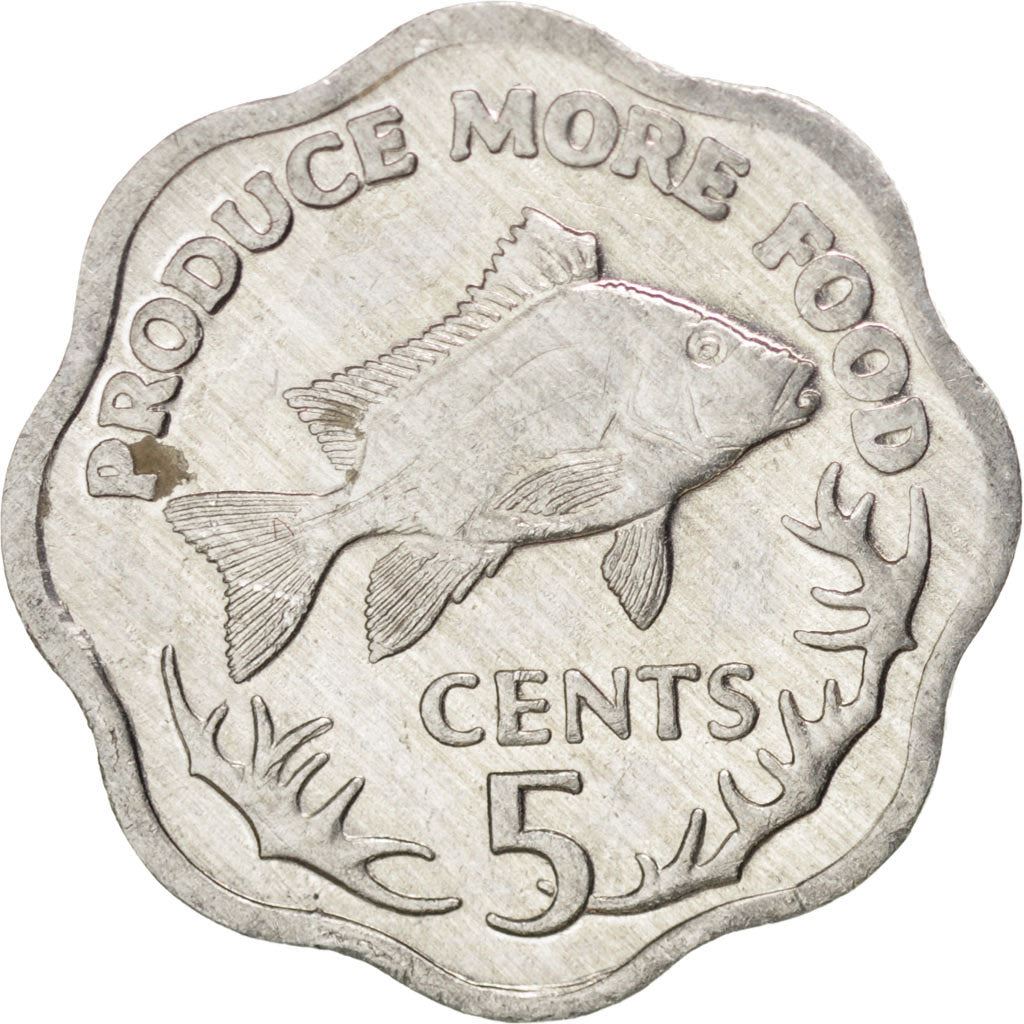 Seychelles | 5 Cents Coin | Bourgeois fish | Km:31 | 1977