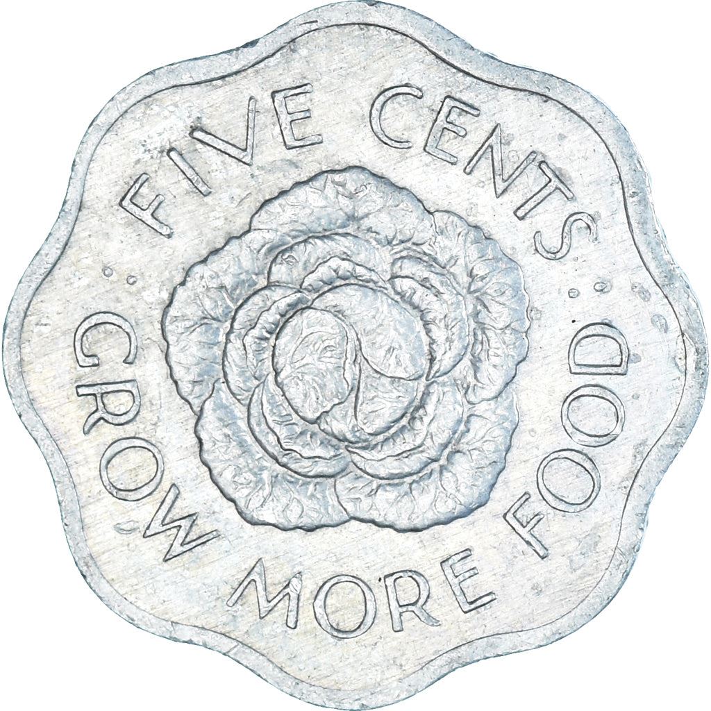 Seychelles | 5 Cents Coin | Cabbage head | Km:18 | 1972 - 1975