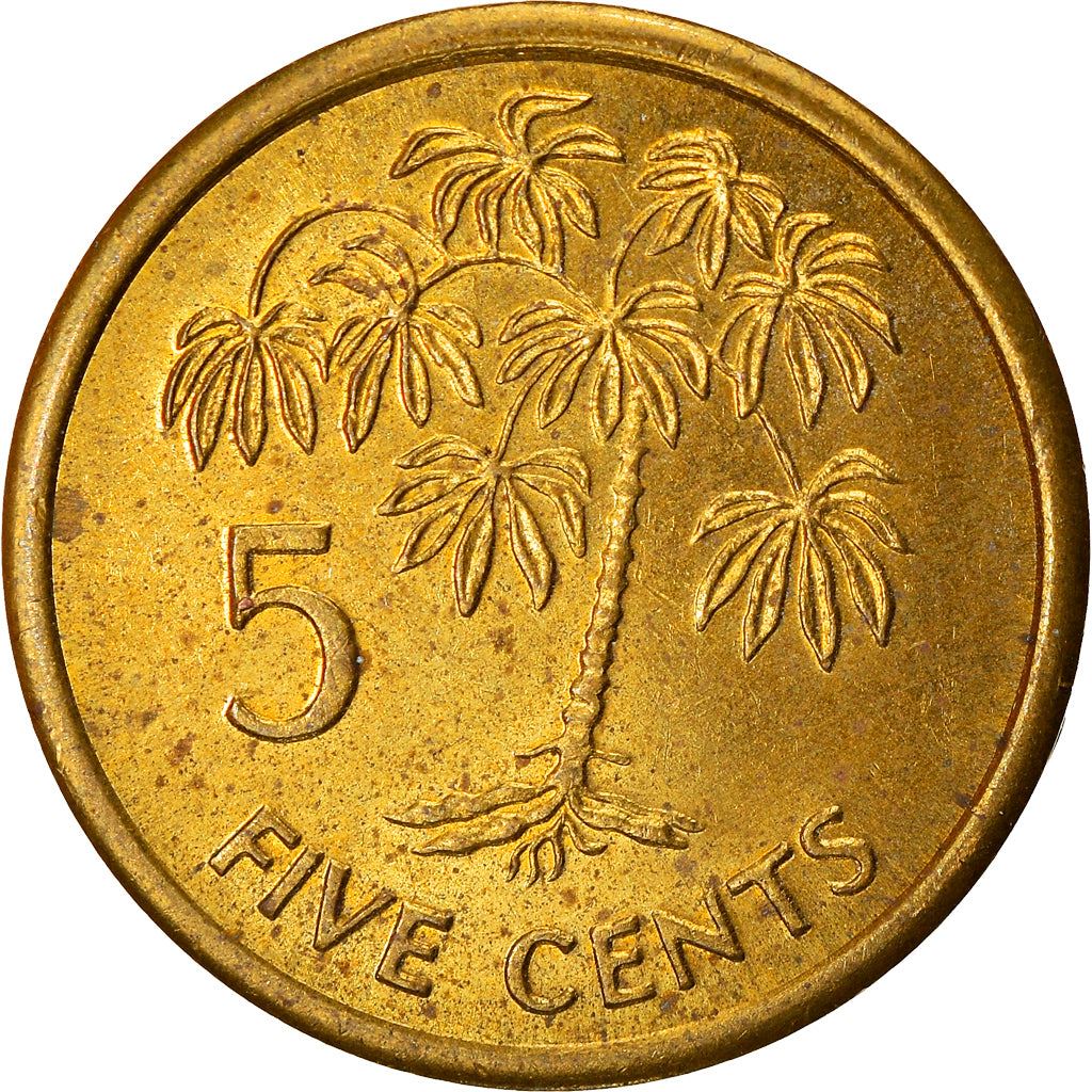 Seychelles | 5 Cents Coin | Manioc plant | Km:47.1 | 1982 - 2003