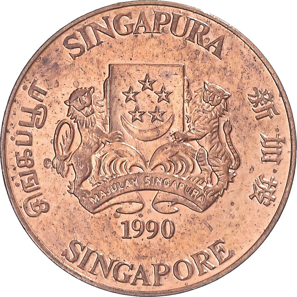 Singapore | 1 Cent Coin | Orchid | Km:49 | 1986 - 1990