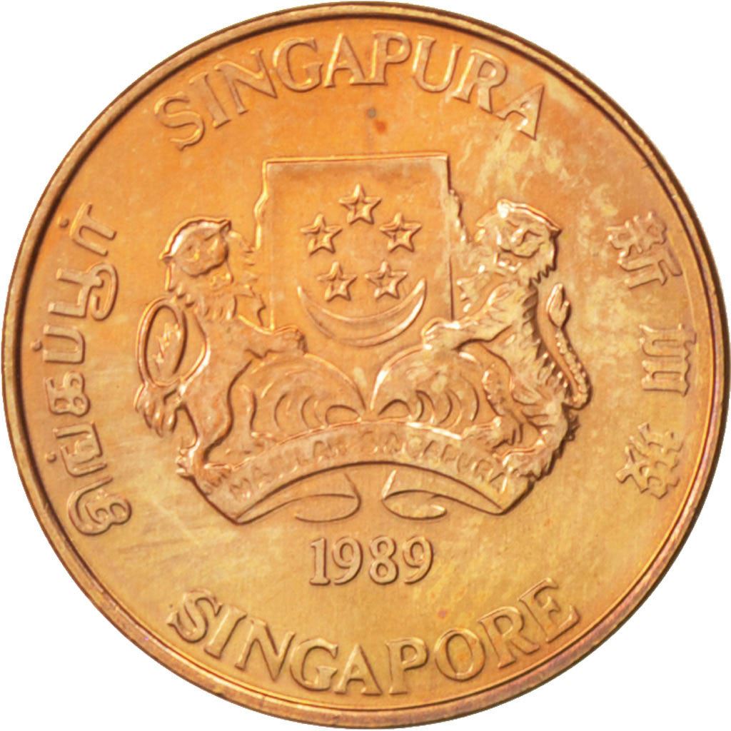 Singapore | 1 Cent Coin | Orchid | Km:49 | 1986 - 1990