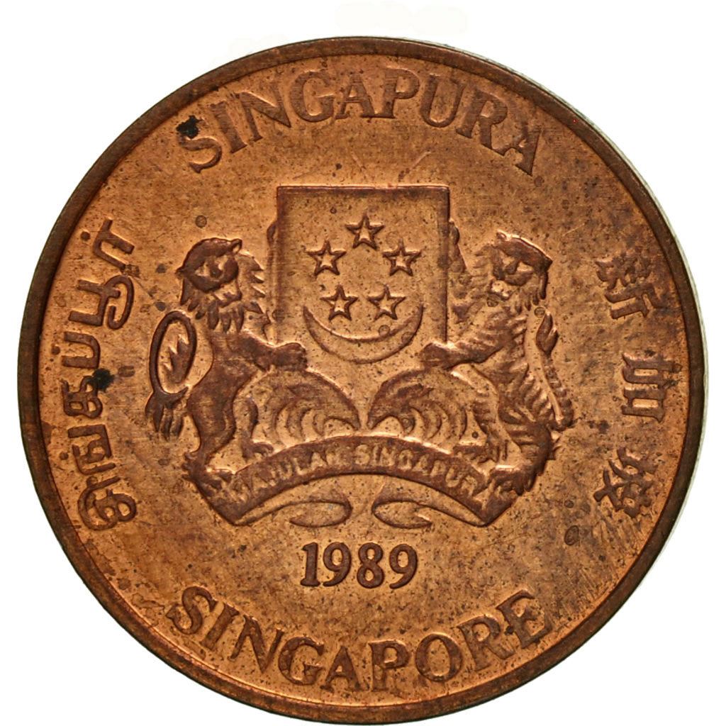 Singapore | 1 Cent Coin | Orchid | Km:49 | 1986 - 1990