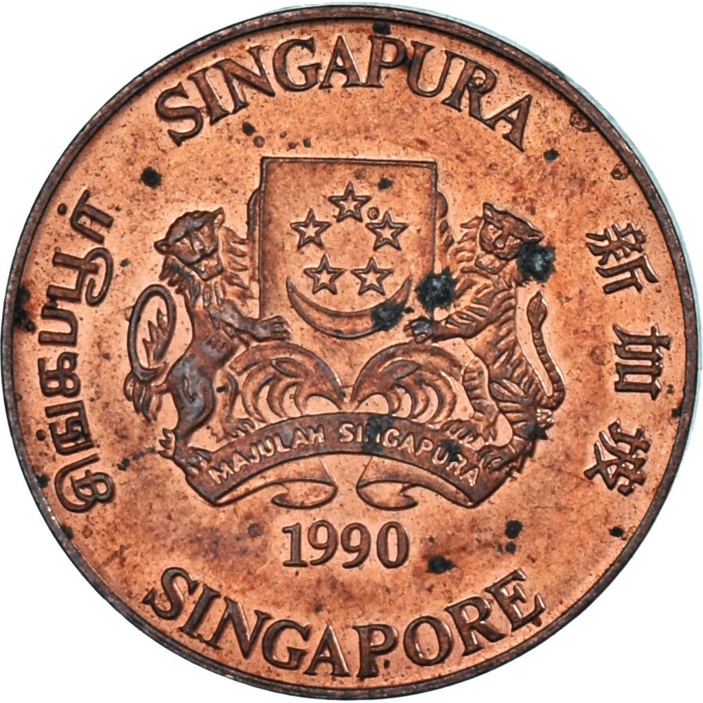 Singapore | 1 Cent Coin | Orchid | Km:49 | 1986 - 1990